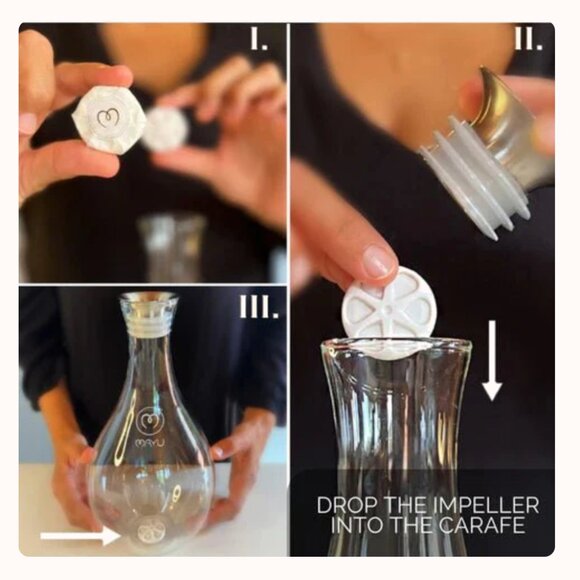 Mayu Swirl Structured Water Carafe and Base - Picture 6 of 16